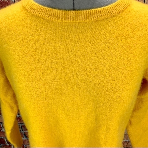 HALOGEN Women’s Yellow 100% Cashmere Crew Neck Sweater Size: 1 - Picture 7 of 8